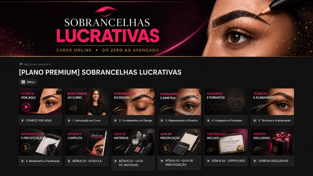 Sobrancelhas Lucrativas Curso